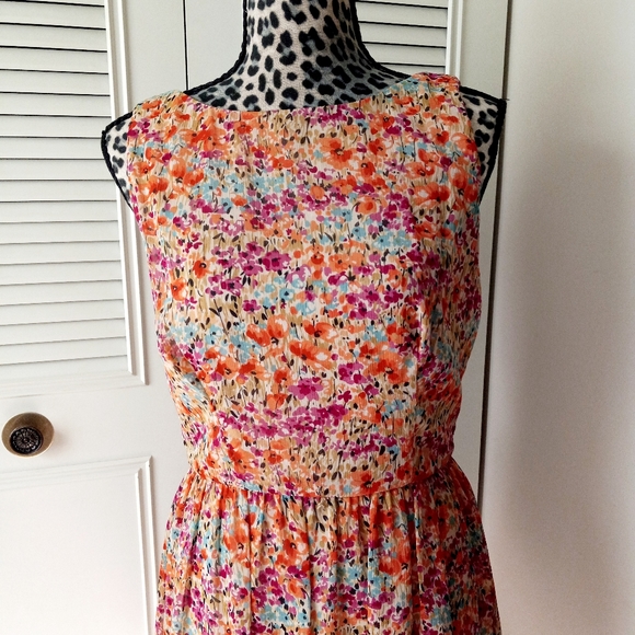 Ronni Nicole multi color floral print sleeveless dress size 10 - Picture 2 of 9
